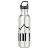 Explore More Mountain Stainless Steel Water Bottle Waterfles (Voorkant)