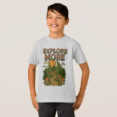 Explore More Mountains | Mushroom Hiking Adventure T-shirt (Voorkant volledig)