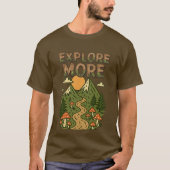 Explore More Mountains | Mushroom Hiking Adventure T-shirt (Voorkant)