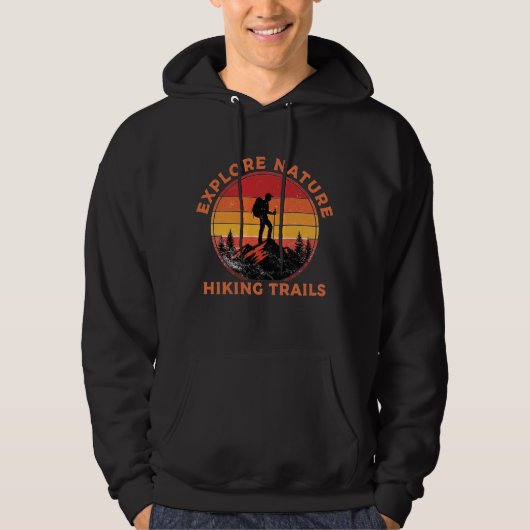 Explore Nature: Hiking Trails | Adventure Outdoor Hoodie (Voorkant)