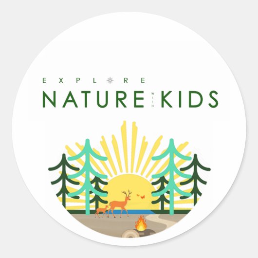 Explore Nature with Kids Logo Sticker (Voorkant)