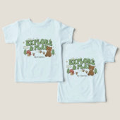 Explore & Play T-shirt, Groovy Retro Forest Beer C (Ontwerp Voorkant & Achterkant)