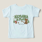 Explore & Play T-shirt, Groovy Retro Forest Beer C (Design achterkant)