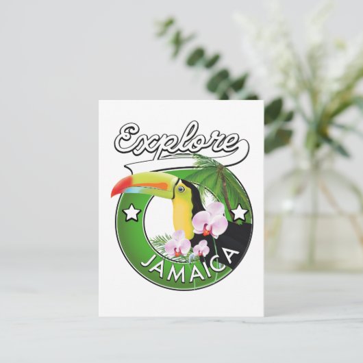 Explore the Bahamas logo Ansichtkaart Briefkaart (Staand voorkant)