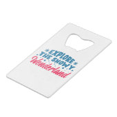 Explore the Snowy Wonderland Creditkaart Flessenopener (Achterkant Gekanteld)