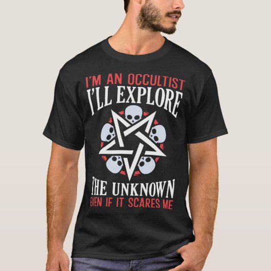 Explore The Unknown Satanic Witchcraft Baphomet Go T-shirt (Voorkant)