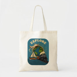 Explore the World Vintage Design Tote Bag