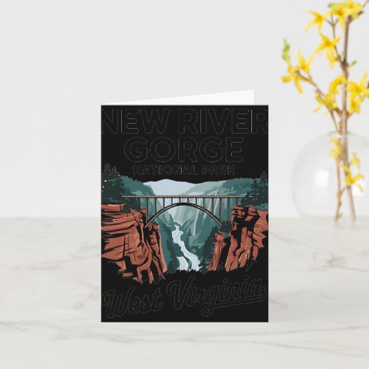 Explore West Virginia's New River Gorge National P Kaart (Gele Bloem)