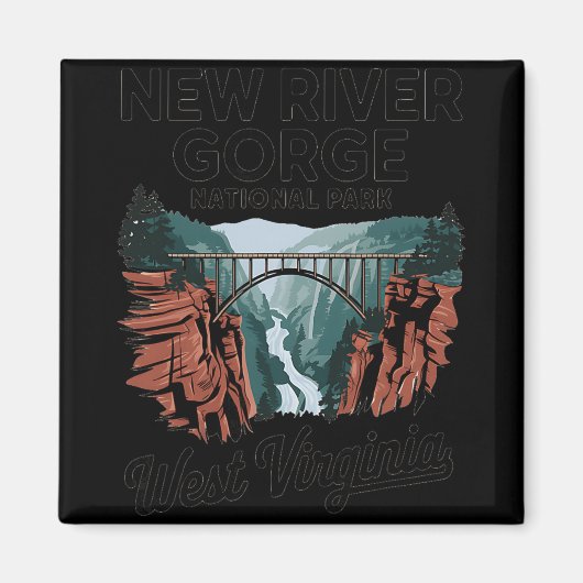 Explore West Virginia's New River Gorge National P Magneet (Voorkant)