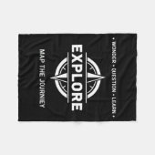 Explore Wonder Question Learn Map The Journey  Fleece Deken (Voorkant (Horizontaal))