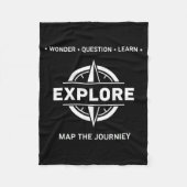 Explore Wonder Question Learn Map The Journey  Fleece Deken (Voorkant)