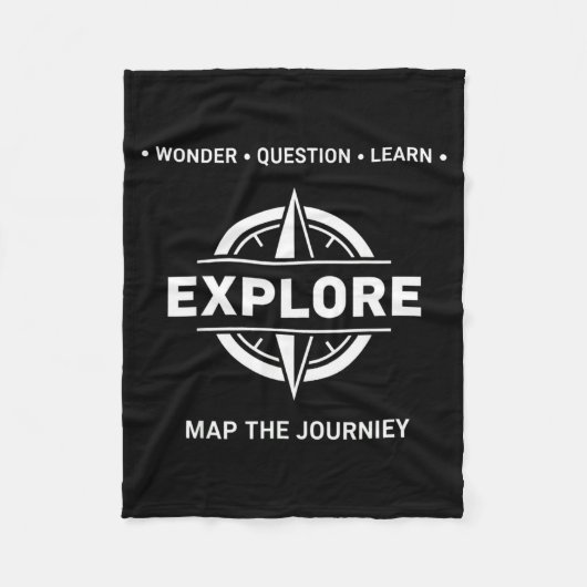 Explore Wonder Question Learn Map The Journey  Fleece Deken (Voorkant)
