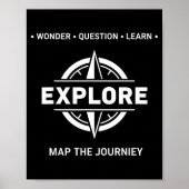 Explore Wonder Question Learn Map The Journey Poster (Voorkant)