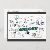 ExplOREGONian voeg je stad toe! Ik hou ervan:) Briefkaart (Voorkant / Achterkant)