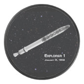 Explorer 1 Satelliet Sterrenhemel Hockey Puck (Voorkant)