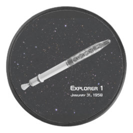 Explorer 1 Satelliet Sterrenhemel Hockey Puck