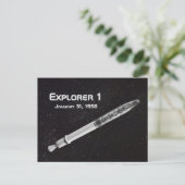 Explorer 1 Satellite Briefkaart (Staand voorkant)