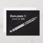 Explorer 1 Satellite Briefkaart (Voorkant / Achterkant)