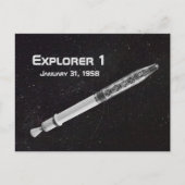 Explorer 1 Satellite Briefkaart (Voorkant)