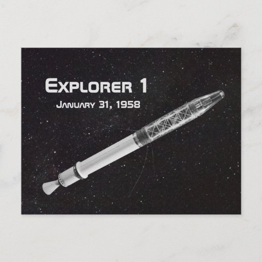 Explorer 1 Satellite Briefkaart (Voorkant)