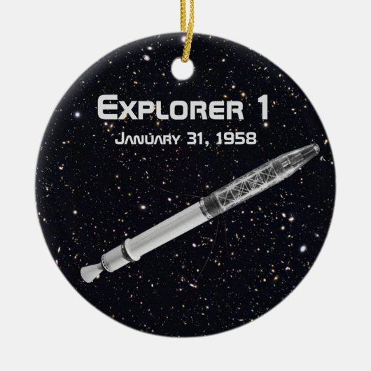 Explorer 1 Satellite Keramisch Ornament (Voorkant)