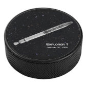 Explorer 1 Satellite Starry Sky Hockey Puck (3/4)