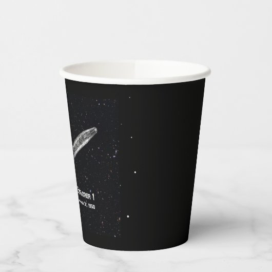 Explorer 1 Satellite Starry Sky Papieren Bekers (Links)