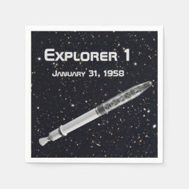 Explorer 1 Satellite Starry Sky Servetten
