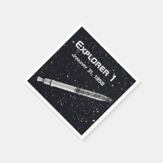 Explorer 1 Satellite Starry Sky Servetten (Hoek)