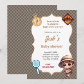 Explorer-Baby shower Kaart (Voorkant / Achterkant)