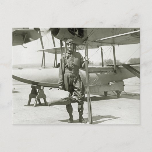 Explorer Byrd en Seaplane: begin jaren 1900 Briefkaart (Voorkant)