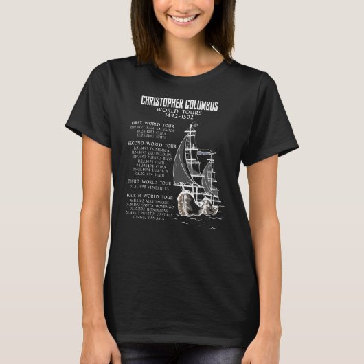 Explorer Christopher Columbus World Tours T-shirt (Voorkant)