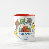 Explorer Club Kids Camping Animal Art Mok (Midden)