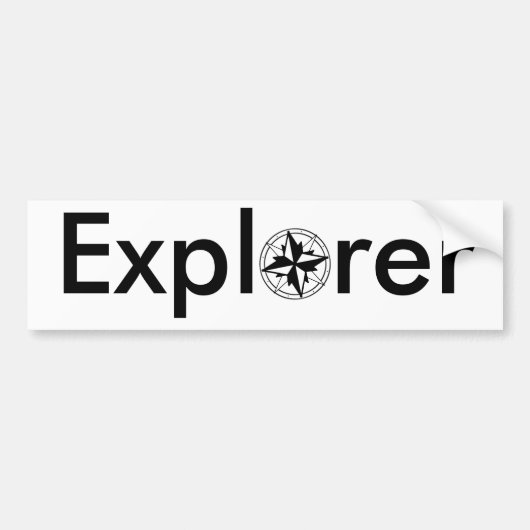 Explorer Compass Bumpersticker (Voorkant)
