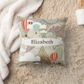  Explorer Hot Air-ballonnen Wereldkaart naam Kussen (Deken)