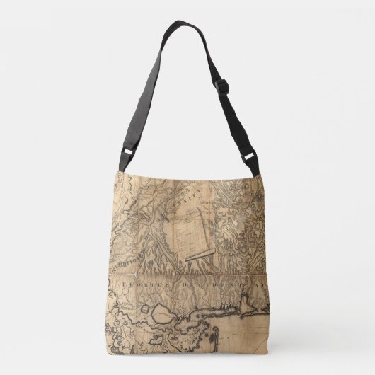 Explorer Louisiana Map Cross Body Bag Crossbody Tas (Achterkant)