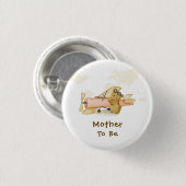 Explorer Map Airplane Mother To Be Baby Shower  Ronde Button 3,2 Cm (Voorkant /achterkant)