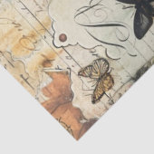  Explorer Meisje Vlinder Kaart Ephemera Tissuepapier (Detail)