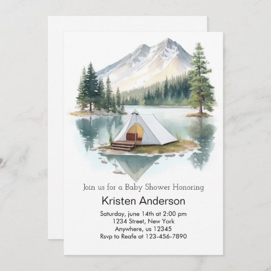 Explorer Starry Adventure wacht op Baby shower Kaart (Voorkant / Achterkant)