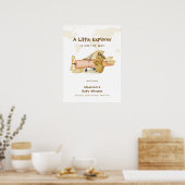Explorer World Map Airplane Baby Shower Welcome  Poster (Keuken)