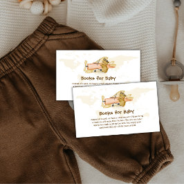 Explorer World Map Airplane Books For Baby Shower  Informatiekaartje