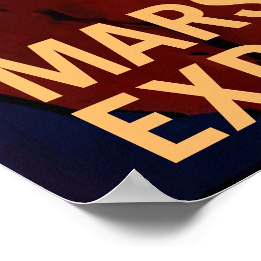 "Explorers Gezochte" Mars-rekrutering Poster (Hoek)