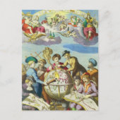  Explorers met de Kaart van het Antiek Wereldbol,  (Voorkant)