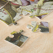  Explorers met de Kaart van het Antiek Wereldbol,  Legpuzzel (Zijkant)