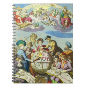  Explorers met de Kaart van het Antiek Wereldbol,  Notitieboek (Voorkant)