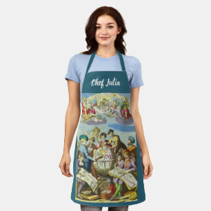  Explorers met de Kaart van het Antiek Wereldbol,  Schort