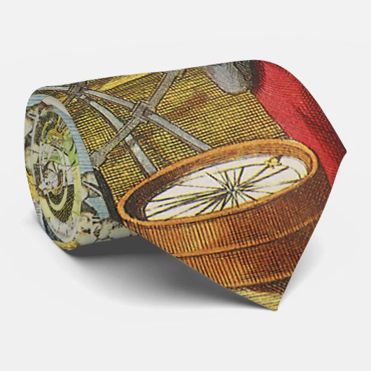  Explorers met de Kaart van het Antiek Wereldbol,  Stropdas (Opgerold)