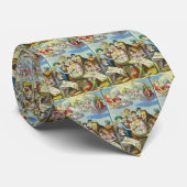 Explorers met de Kaart van het Antiek Wereldbol, Stropdas (Opgerold)