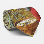  Explorers met de Kaart van het Antiek Wereldbol,  Stropdas (Opgerold)