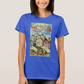  Explorers met de Kaart van het Antiek Wereldbol,  T-shirt (Voorkant)